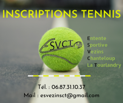 Tennis – Inscriptions saison 2020/2021