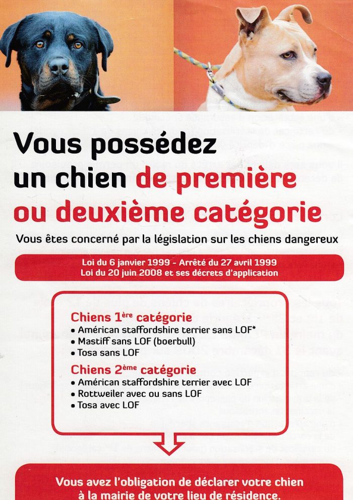 Déclaration chien de 1ère et 2ème catégorie - Commune de Vezins