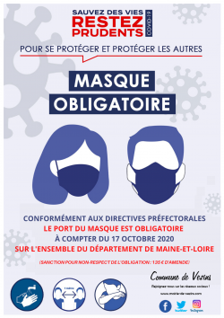 Port du masque obligatoire – Maine-et-Loire