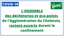 Confinement – Ouverture des déchèteries et éco-points