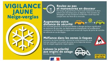 PREF49 – Vigilance JAUNE neige / verglas