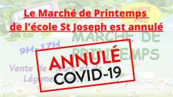 Annulation du Marché de Printemps de l’APEL