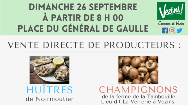 Dimanche 26/09 – Vente directe de producteurs 