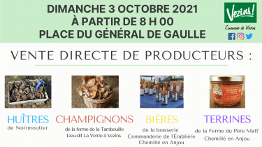 Dimanche 3 octobre : Vente directe producteurs locaux