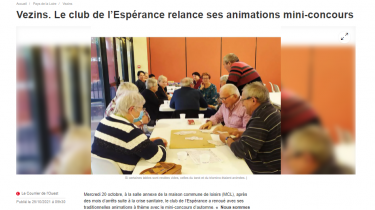 Le Courrier de l’Ouest – 25.10.2021