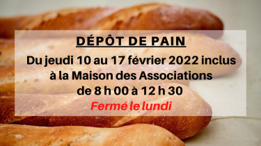 Congés boulangerie – Ouverture du dépôt de pain