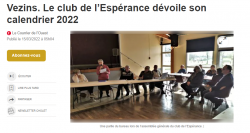 Le Courrier de l’Ouest du 25.03.2022