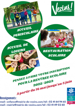 Ouverture des inscriptions aux services enfance