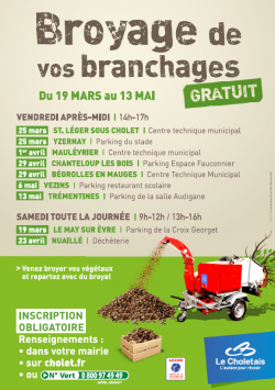 Broyage de vos branchages – Vendredi 6 mai