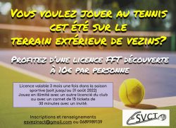 Licence découverte de tennis