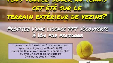 Licence découverte de tennis