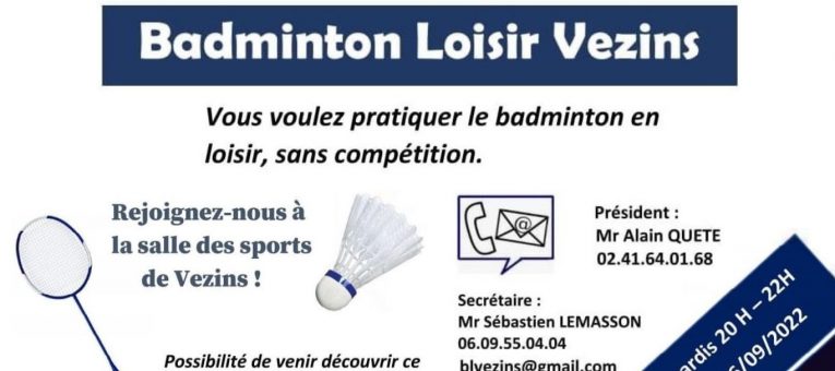 Envie de jouer au badminton ?