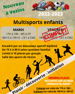 Multisports places disponibles