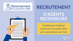 Recrutement agents recenseurs