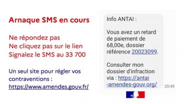 Alerte Cybersécurité SMS frauduleux