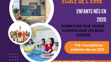 École de l’Èvre – Inscriptions scolaires 2023 / 2024