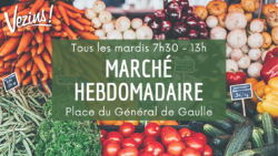 Commerçants présents sur le marché mardi 5 mars