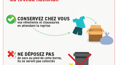 Arrêt provisoire service de collecte des textiles usagés