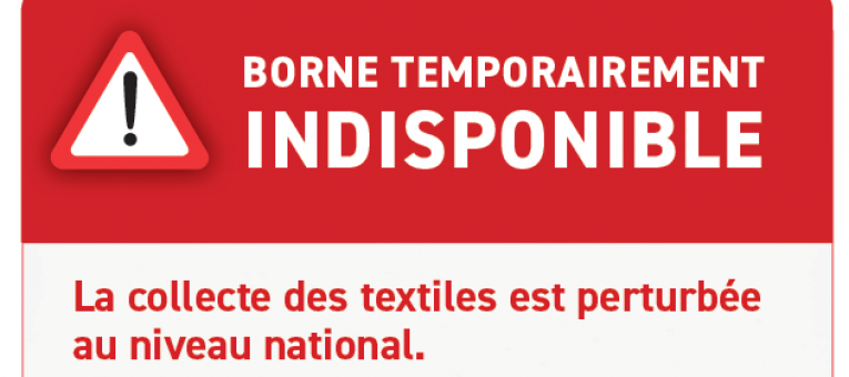 Arrêt provisoire service de collecte des textiles usagés