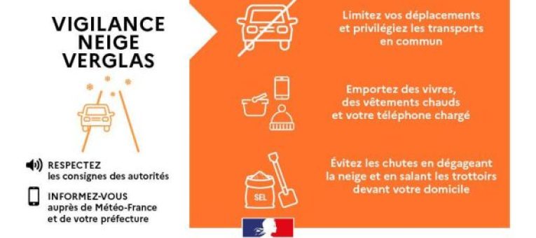 NOUVELLE VIGILANCE ORANGE NEIGE & VERGLAS