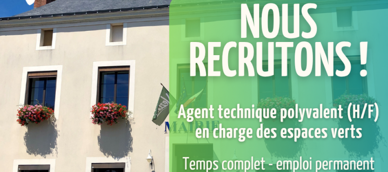 Offre d’emploi – Agent technique en charge des espaces verts